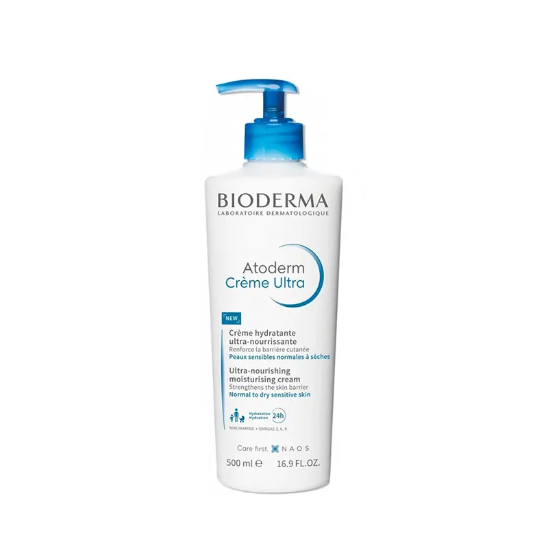 Bioderma Atoderm Creme Ultra-Nourishing Moisturising Cream For Normal To Dry Sensitive Skin, 500ml