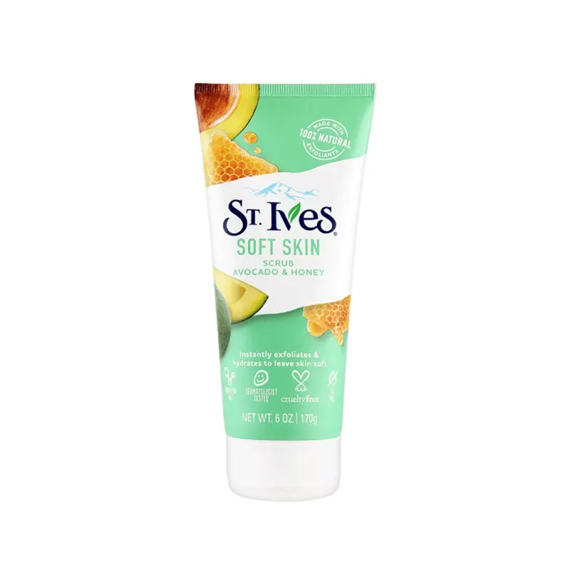 St. Ives Soft Skin Avocado & Honey Scrub, 170 GM